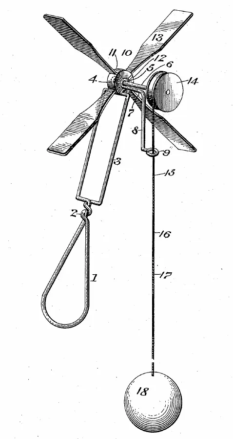 A combined spirometry &ldquo;toy&rdquo; and lung exerciser. Blowing across the top of the paddles caused the ball on the string to rise.